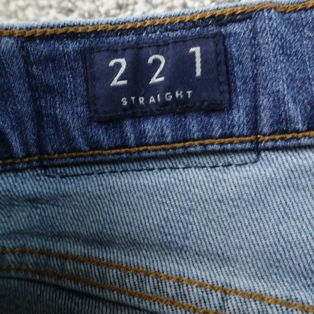 Lucky Brand Jeans Mens 34X32 Dark Blue Denim Pants 221 Straight Stretch Preppy‎